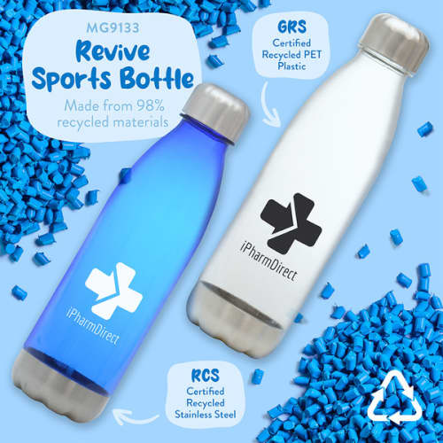 Eco-friendly information about the 650ml Rpet And Recycled Stainless Steel Bottle