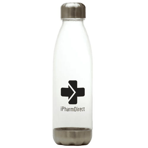 Custom printed 650ml Rpet And Recycled Stainless Steel Bottle in Transparent from Total Merchandise
