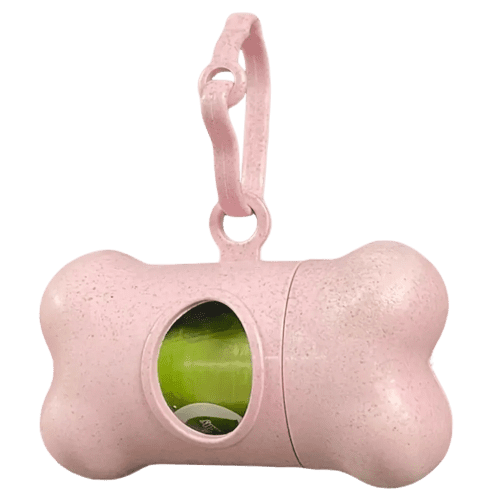 Custom branded Pet Wheatstraw Waste Bag Holder in Pink from Total Merchandise