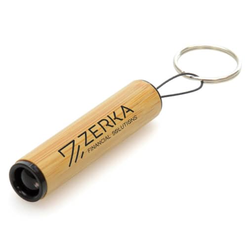 Promotional Bamboo Torch Keyrings with a design from Total Merchandise