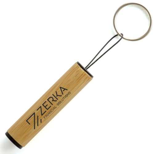 Promotional Bamboo Torch Keyrings with a design from Total Merchandise