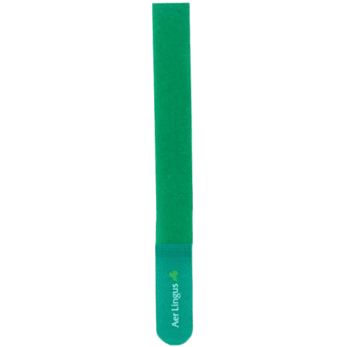 Logo-branded Velcro Cable Ties in Dark Green from Total Merchandise