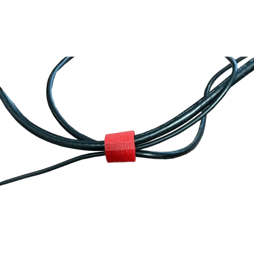 An image of the velcro cable ties keeping your cables all neat and secure in one place