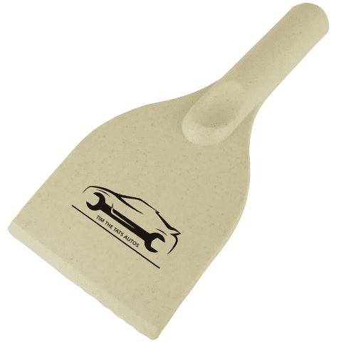 Custom Branded Bamboo PP Ice Scraper with a printed design from Total Merchandise - Natural