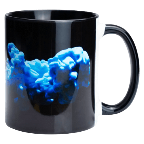 Promotional Two-Tone Sublimation Mug in White/Black printed with your company logo