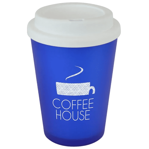 Logo branded addon Reusable Cofee Cup with a design from Total Merchandise - Blue