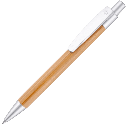 Promotional Sumo Bambo Ballpen with a printed design from Total Merchandise -Silver