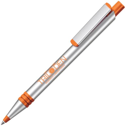 Logo-branded Recycled Aluminium Ballpen with a promotional design from Total Merchandise - Amber