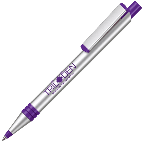 Logo-branded Recycled Aluminium Ballpen with promotional design from Total Merchandise -Purple