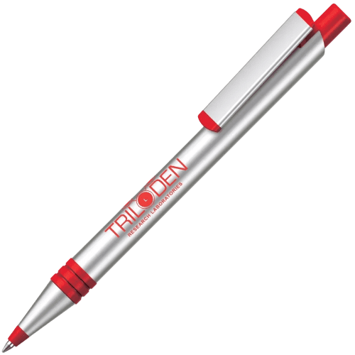 Custom-branded Recycled Aluminium Ballpens with a design from Total Merchandise - Red