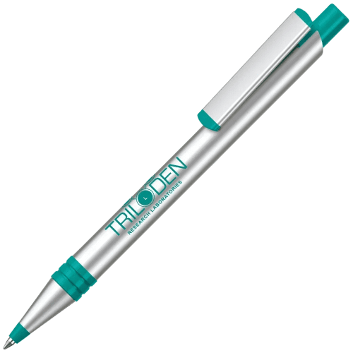 Promotional Recycled Aluminium Ballpens with a design from Total Merchandise - Teal