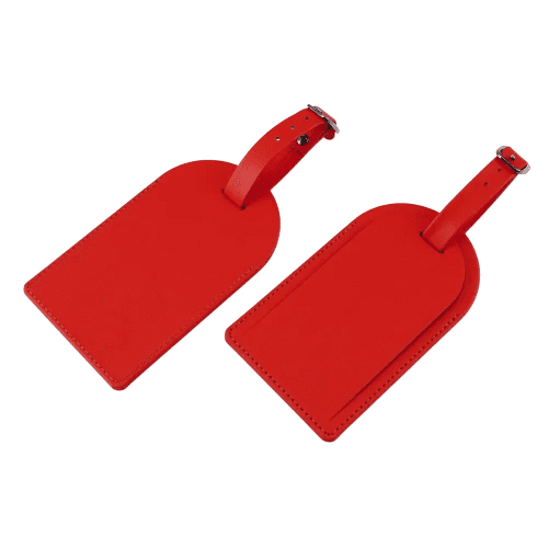 Logo-printed Recycled Luggage Tag in Red from Total Merchandise