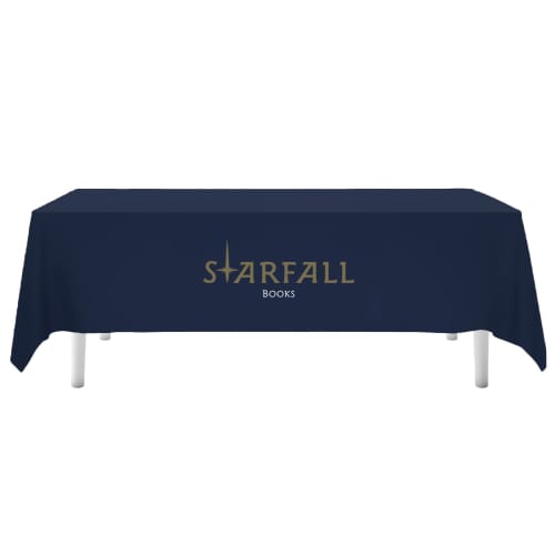 Total Express Rectangular Tablecloth in Navy Blue