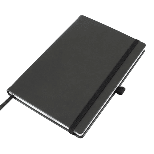 Promotional Porto Eco A5 Notebook in Black from Total Merchandise