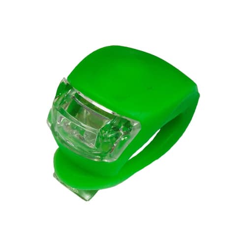 Customisable Silicone LED Bike Lights in Green from Total Merchandise