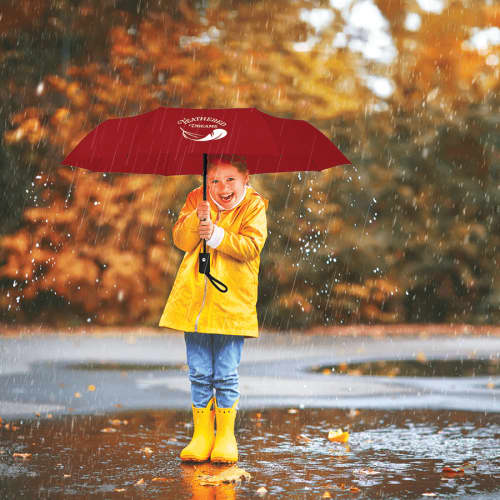 Custom Branded Impliva Falconetti Automatic Telescopic Umbrella in Red from Total Merchandise