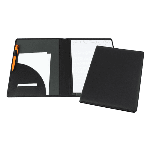 Promotional Recycled A4 Conference Folder in Black from Total Merchandise
