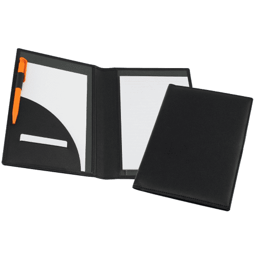 Promotional Recycled A5 Conference Folder in Black from Total Merchandise