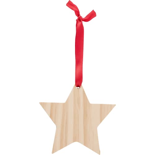 Branded  Wooden Star Shaped Hanging Decorations are ideal for the festive season