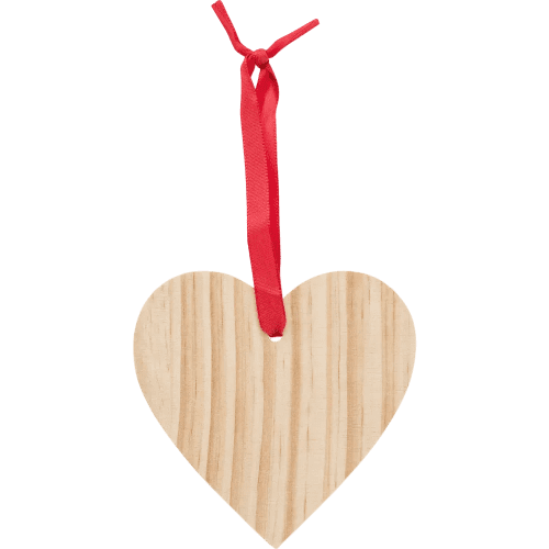 Custom branded Wooden Heart Shaped Hanging Decorations from Total Merchandise