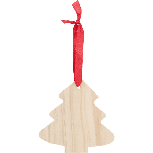 Custom branded Wooden Tree Shaped Hanging Decoration from Totaol Merchandise