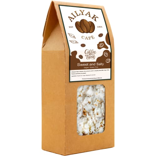 Small Box of Everyday Popcorn in Brown/White