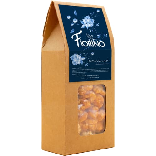 Small Box of Gourmet Popcorn in Brown/White