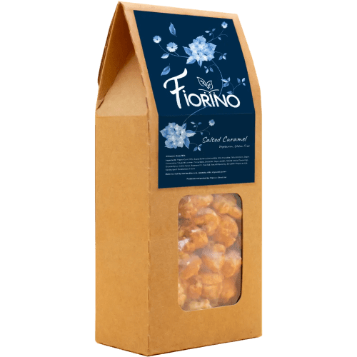 Small Box of Gourmet Popcorn in Brown/White