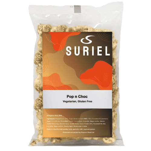 Custom Branded Large Bag of Gourmet Popcorn in Clear/White from Total Merchandise