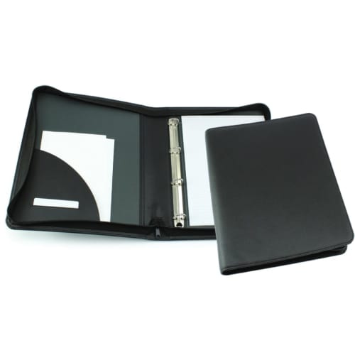 Promotional Como Recycled A4 Ziped ring binder with a design from Total Merchandise