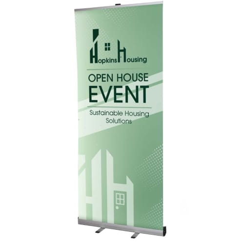 Promotional Eco Friendly Mosquito Roller Banner printed with your logo from Total Merchandise