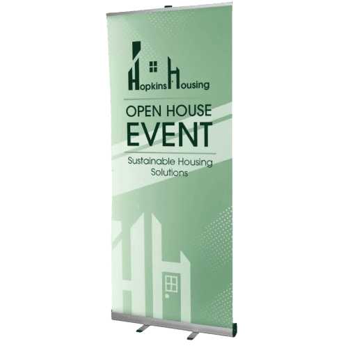 Promotional Eco Friendly Mosquito Roller Banner printed with your logo from Total Merchandise