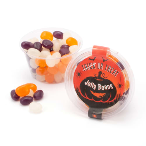 Promotional Halloween Eco Jelly Bean Maxi Pot printed with your company logo from Total Merchandise