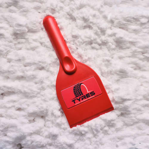 UK Branded Select Recycled Plastic Ice Scrapers in Red from Total Merchandise