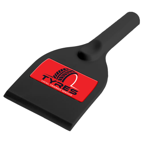 UK Branded Select Recycled Plastic Ice Scrapers in Black from Total Merchandise