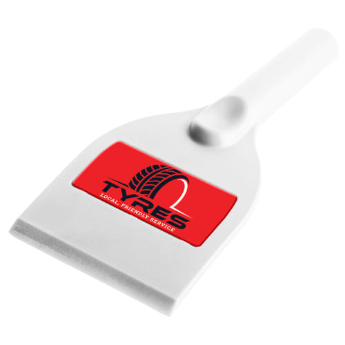 Custom Branded Select Recycled Plastic Ice Scrapers in White from Total Merchandise