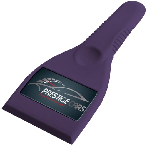 Promotional Essential Recycled Plastic Ice Scrapers in Purple from Total Merchandise