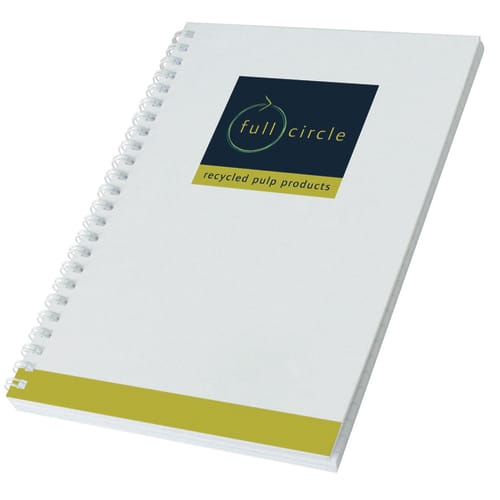 UK Printed A5 Recycled White Card Notepad in White from Total Merchandise