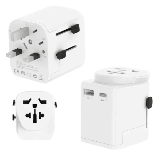 Logo printed Venture USB C Travel Adaptor with a design from Total Merchandise