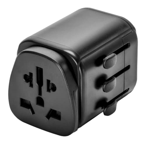 Custom-branded Mondo Travel Adaptor with a printed design from Total Merchandise