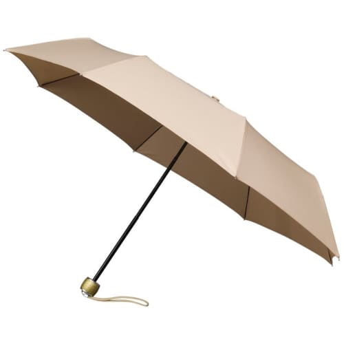 Logo Printed Mini Max windproof Folding Umbrella with a design from Total Merchandise - Cream