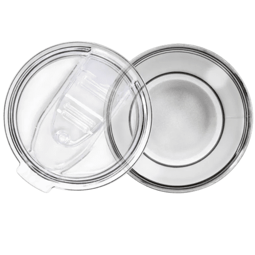 The lid of the Oyster Recycled Stainless Steel 500ml Cup from Total Merchandise