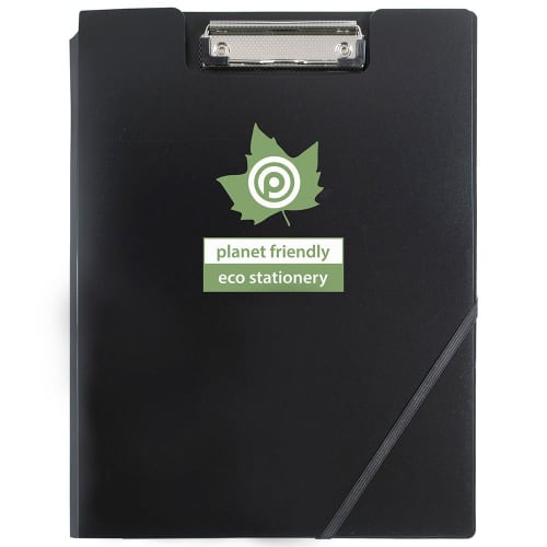 Custom branded Recyclable Clipboard Folder with a design from Total Merchandise - black