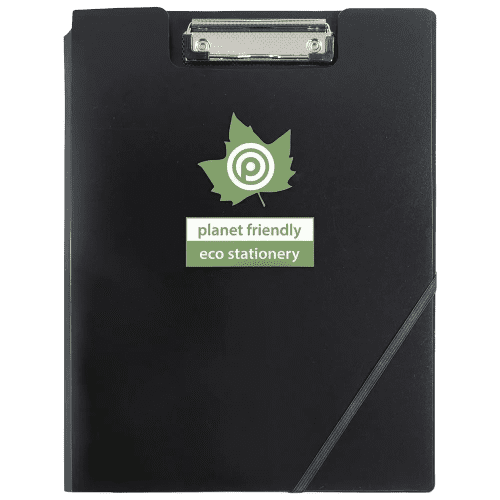 Custom branded Recyclable Clipboard Folder with a design from Total Merchandise - black