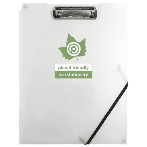 Promotional printed Recyclable Clipboard Folder with a printed design from Total Merchandise - White