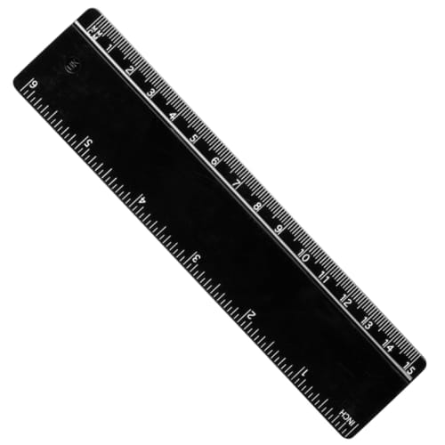 Branded Plastic 15cm Ruler for in black from Total Merchandise