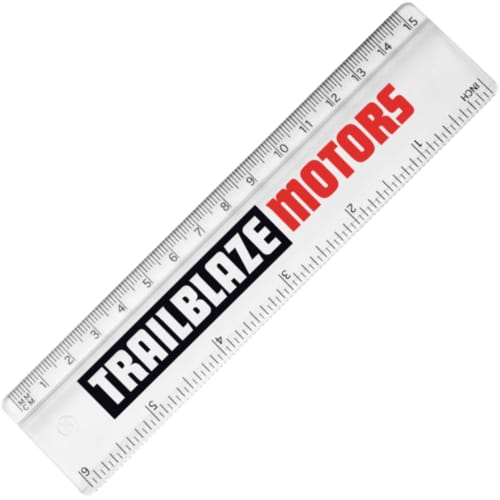 Promotional Plastic 15cm Ruler for in clear from Total Merchandise