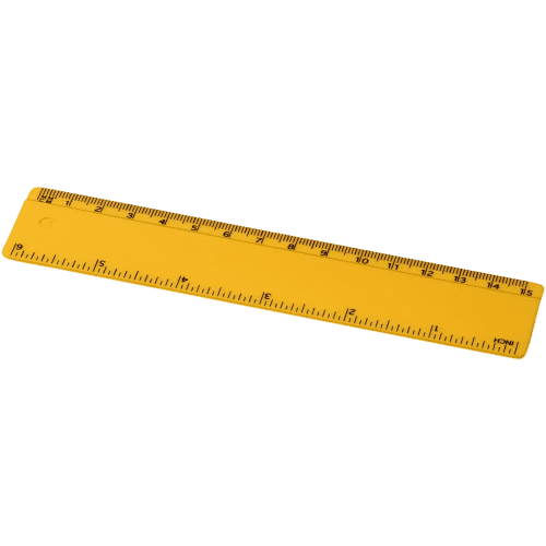 Personalised Plastic 15cm Ruler for in yellow from Total Merchandise