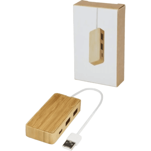 Custom Tapas Bamboo USB Hub with a design from Ttoal Merchandise