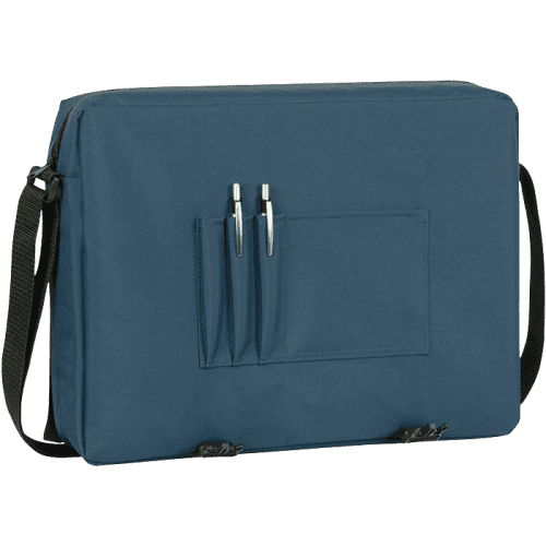 An image of the back of the Whitfield Recycled Messenger Business Bag from Total Merchandise